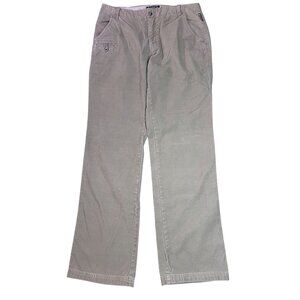 Womens Columbia Beige Cotton Casual Corduroy Authentic Fit 5-Pocket Pants Size